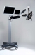 Flexion Dentalmikroskop am Rollstativ mit VarioFocus2, Winkeloptik, HD Adapter und LED